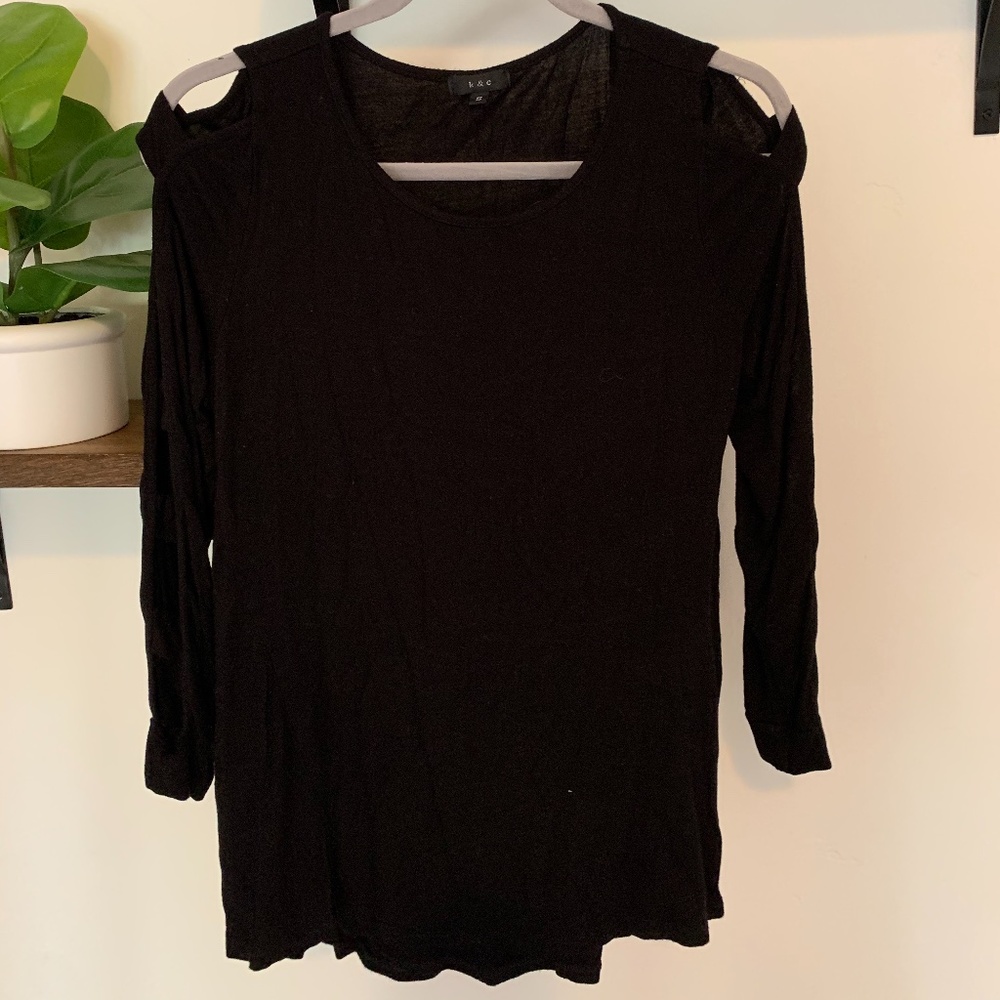 K and C Shoulder Cutouts Top